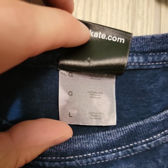 Santa Cruz Mens Large Skateboard Classic Blue Stonewash Tee Shirt - Picture 8 of 9